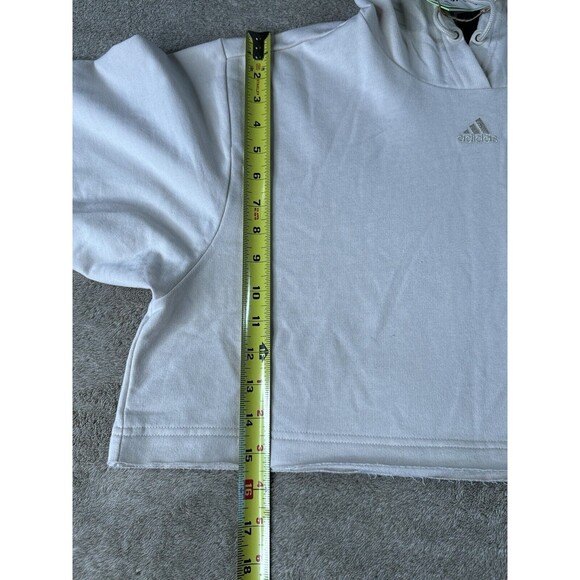 Adidas Sweatshirt Womens Hoodie Cropped Size S - Picture 3 of 14